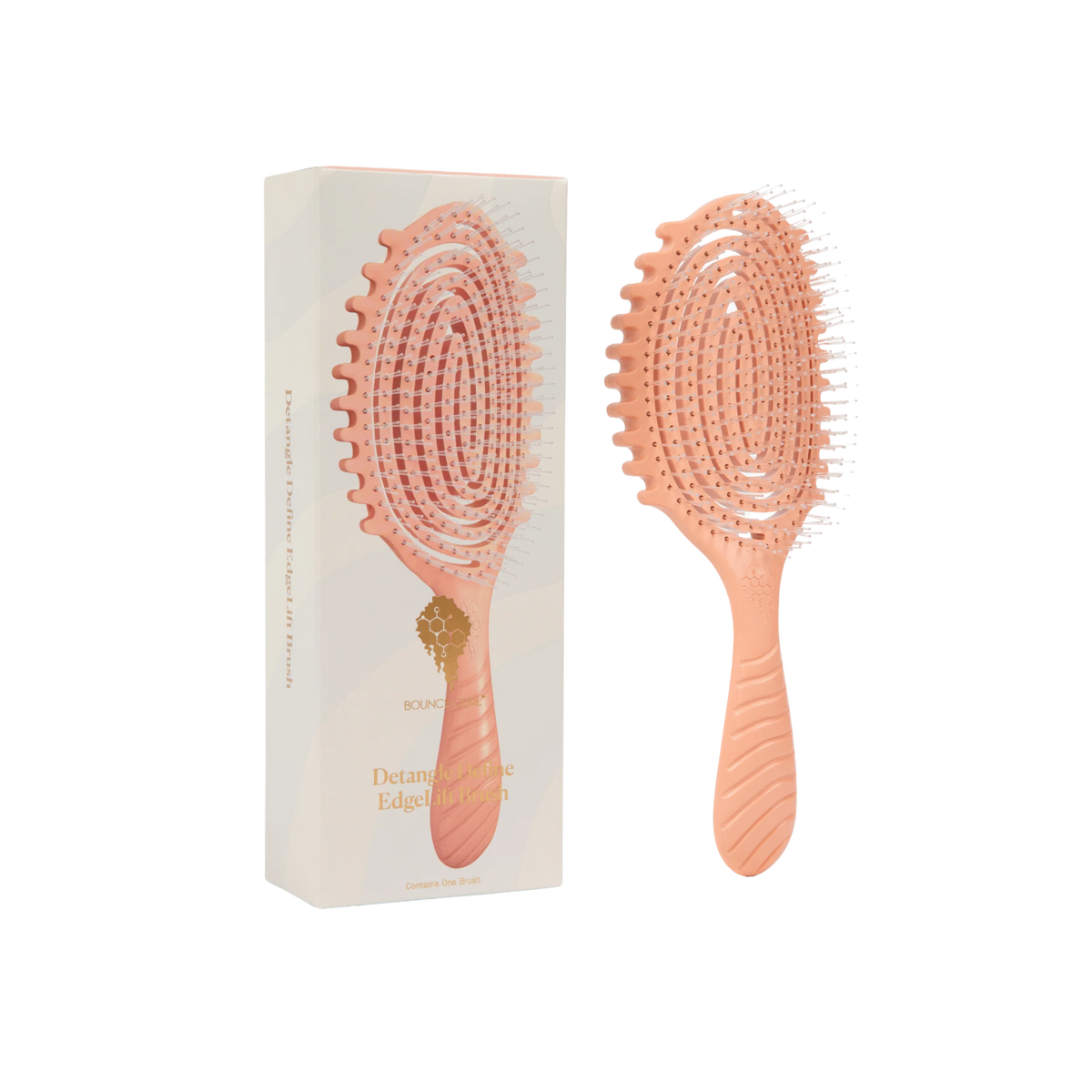 Bounce Curl Detangle Define EdgeLift Brush - Coral
