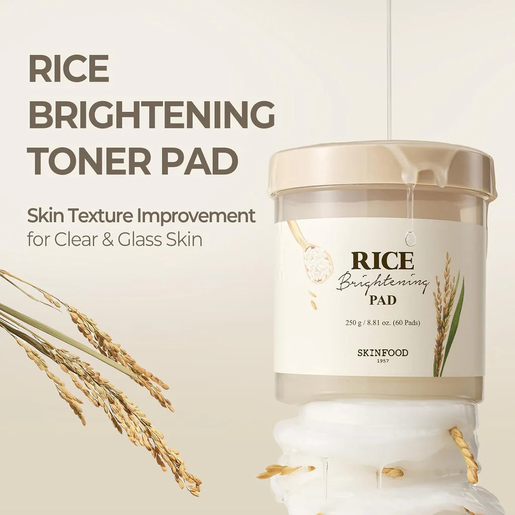 SKINFOOD Rice Brightening Pad 60pcs