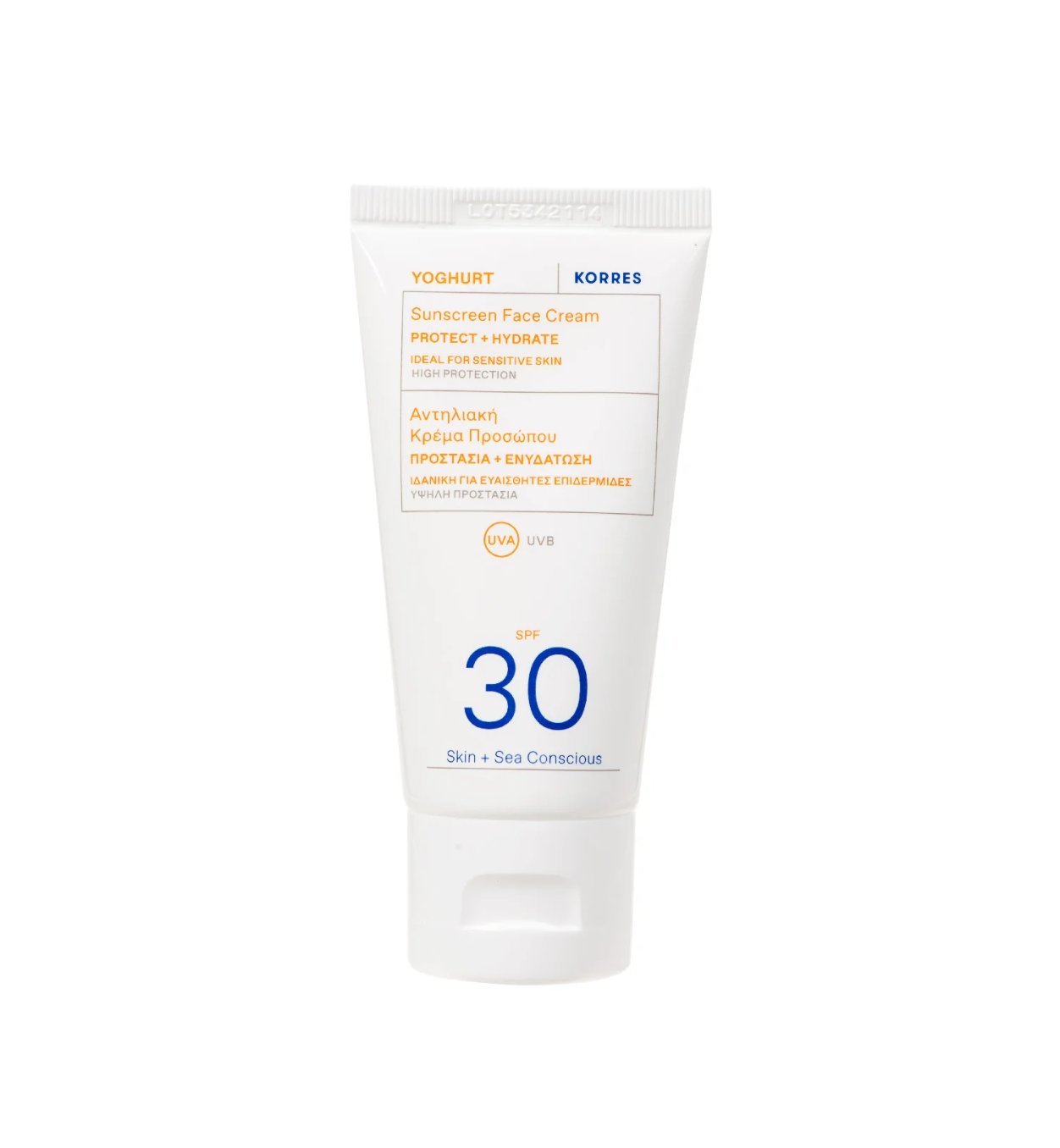 Yoghurt Face Sunscreen SPF – lightweight, hydrating sun protection for sensitive skin, 50ml