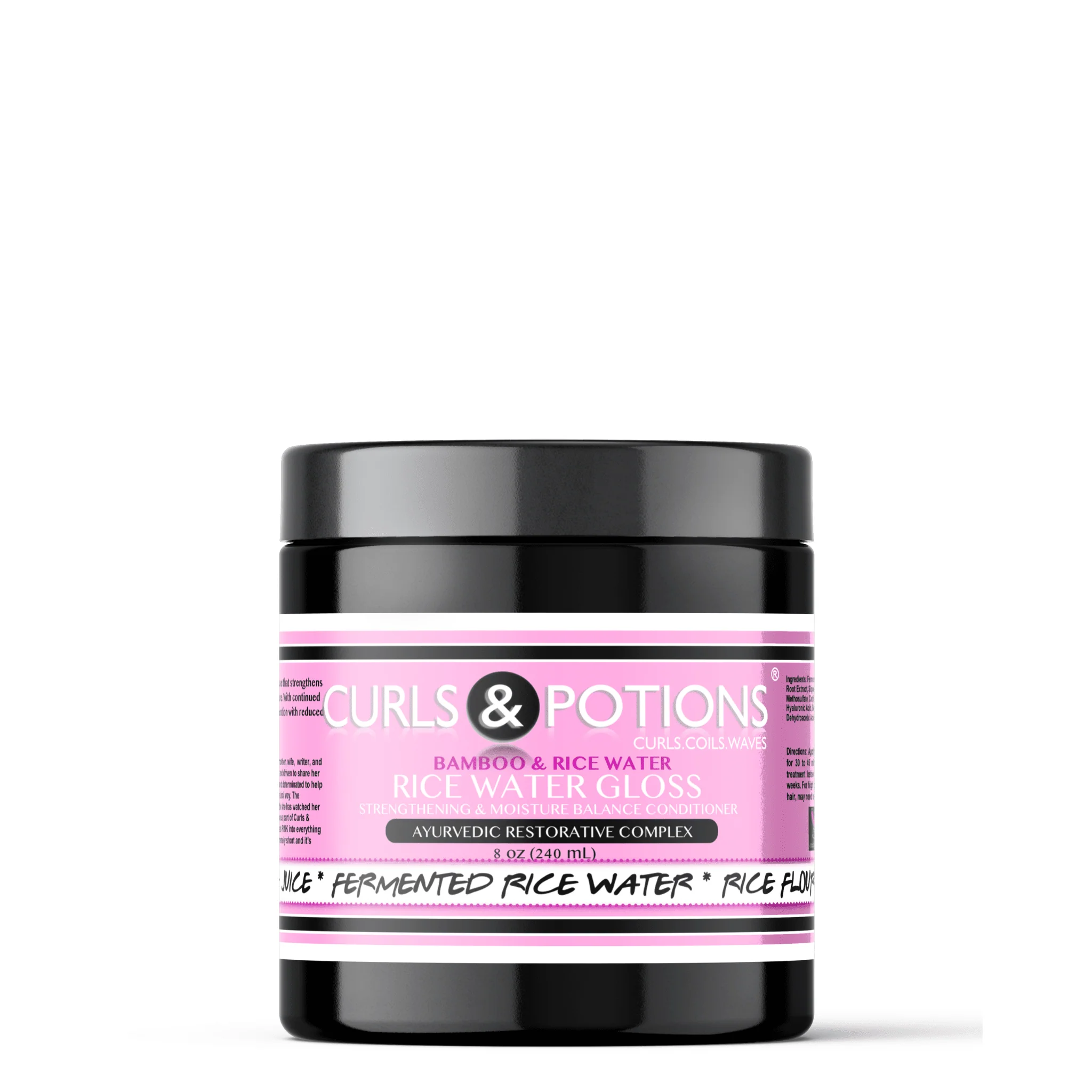 Curls & Potions Bamboo & Rice Water Gloss 8oz