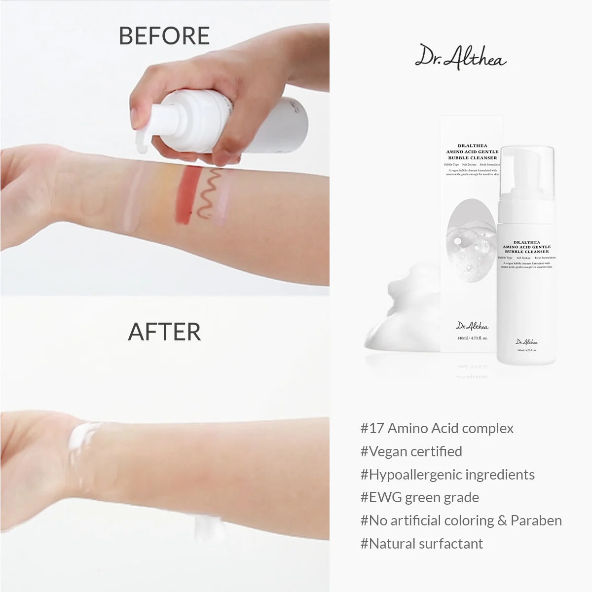 Dr. Althea Amino Acid Gentle Bubble Cleanser 140ml