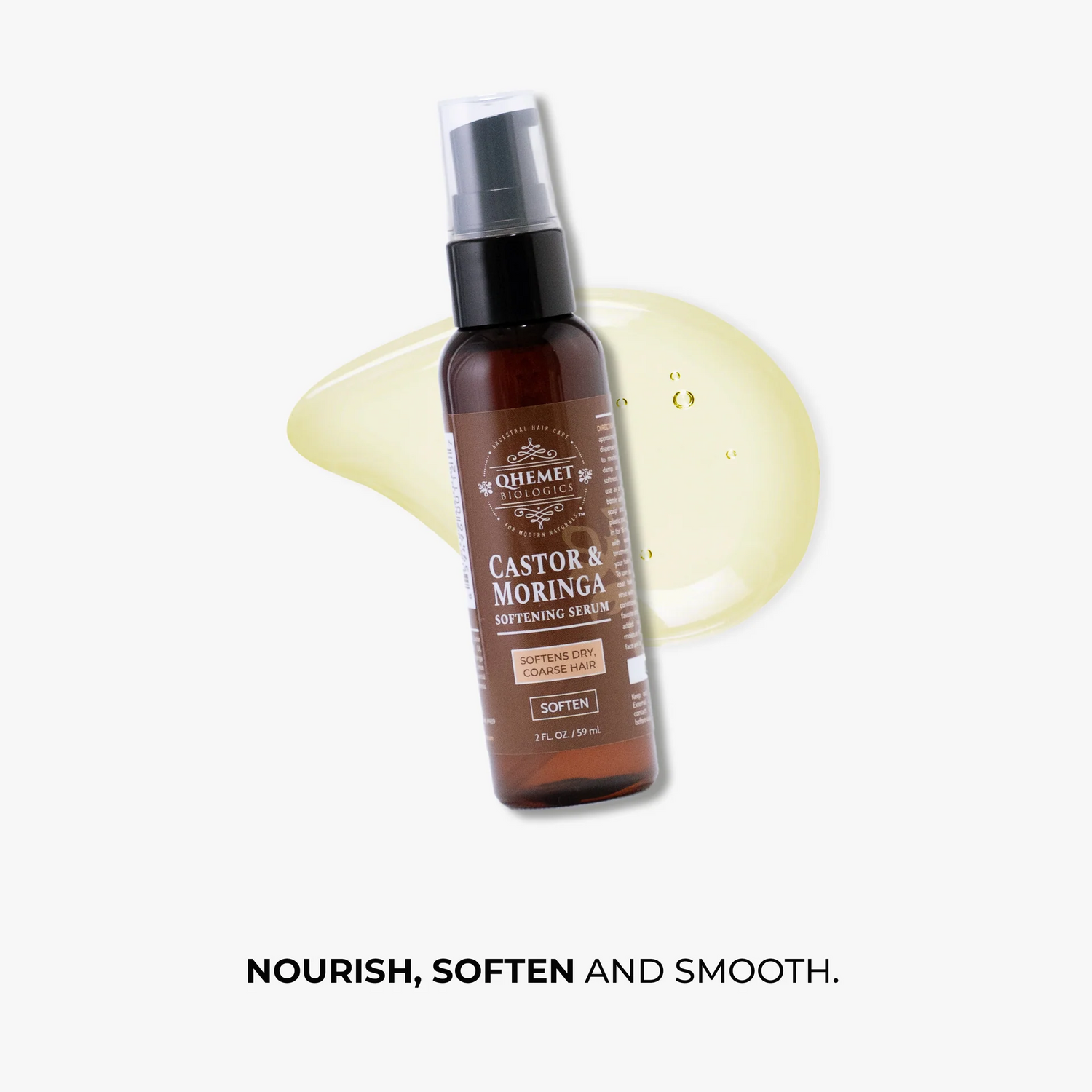 Qhemet Biologics Castor &amp; Moringa Softening Serum 2oz