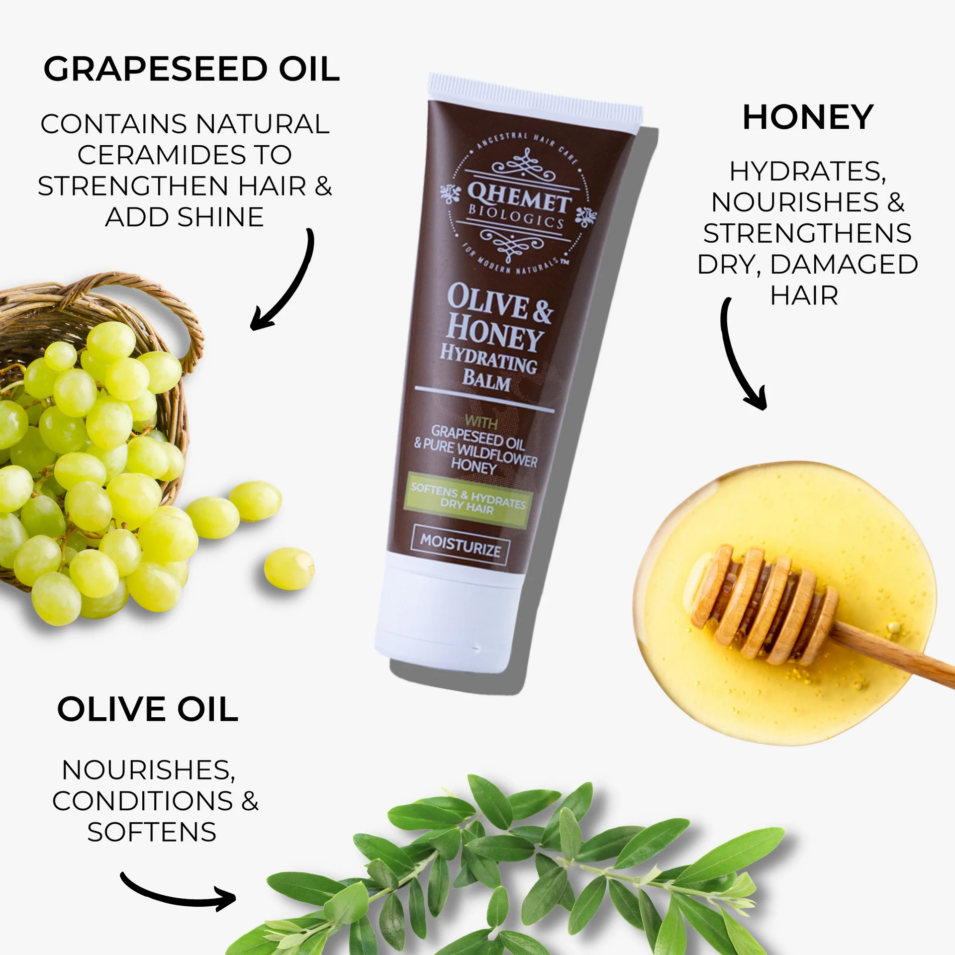 Qhemet Biologics Olive &amp; Honey Hydrating Balm