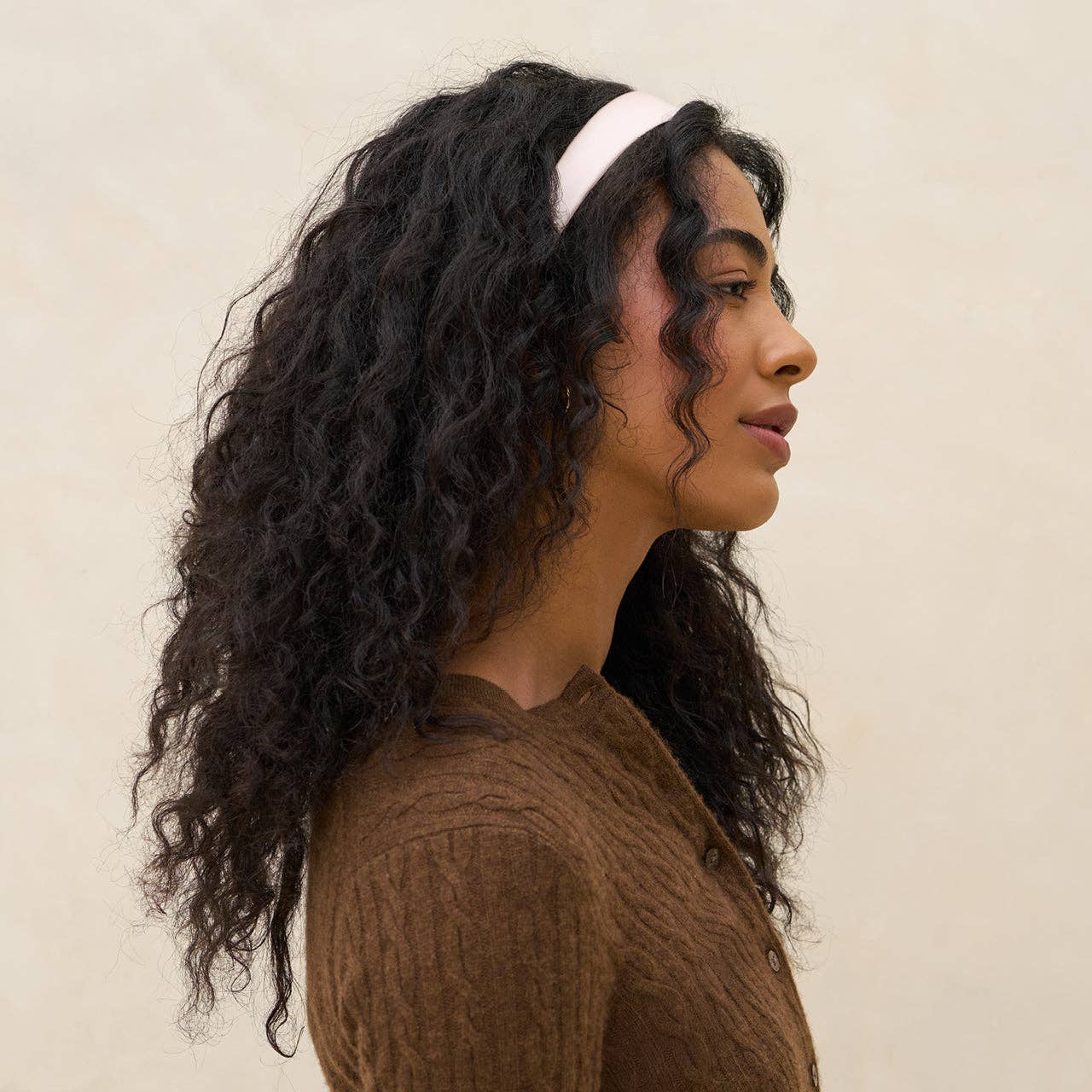 Kitsch Cream & Camel Satin & Velvet Headbands