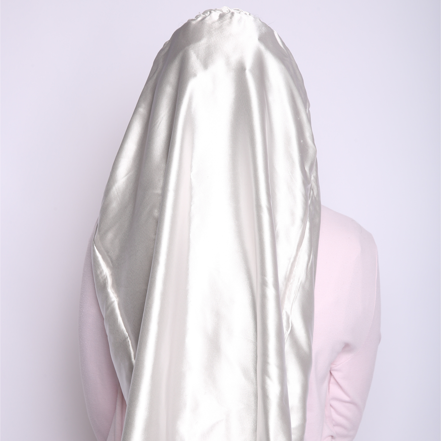 O So Curly 2-in-1 Satin Pillowcase Bonnet - White