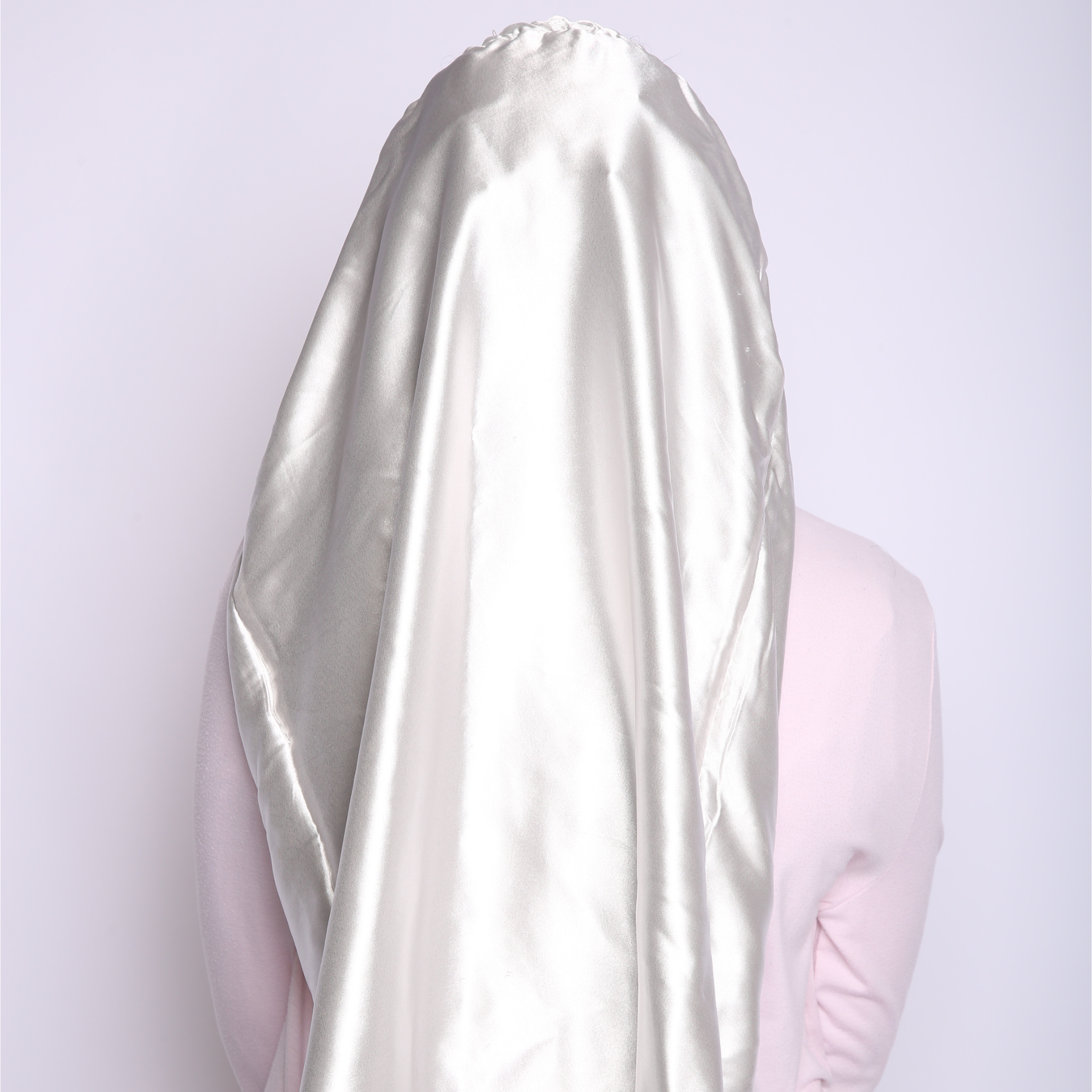 O So Curly 2-in-1 Satin Pillowcase Bonnet - White