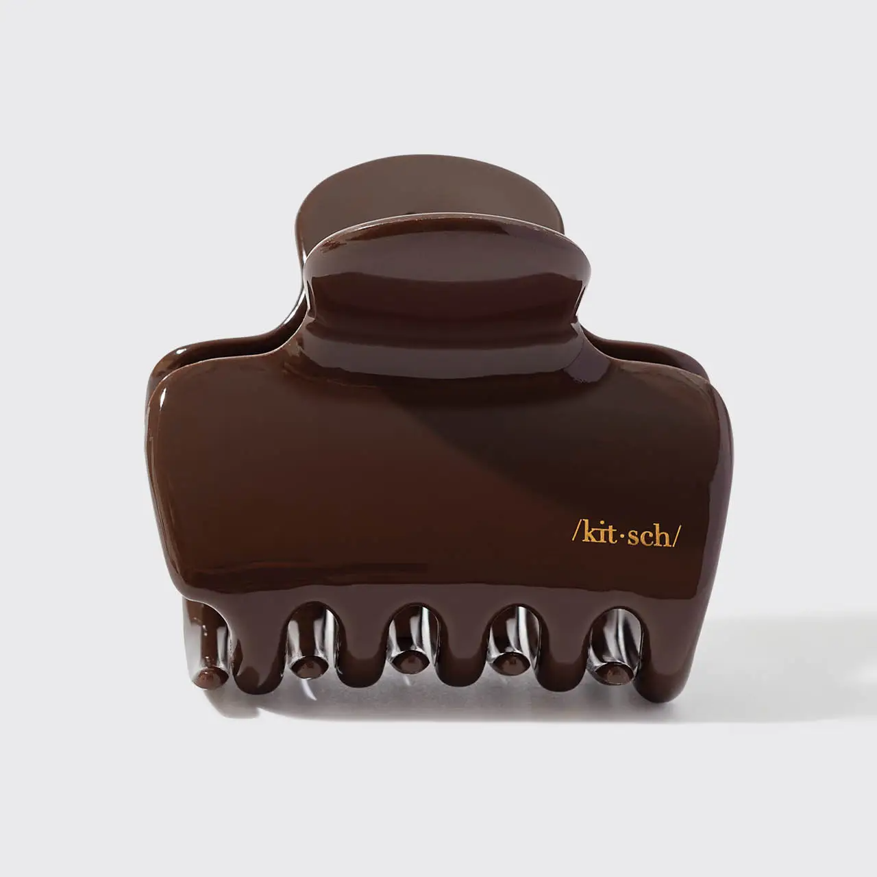 Kitsch Recycled Plastic Puffy Claw Clip - Chocolate