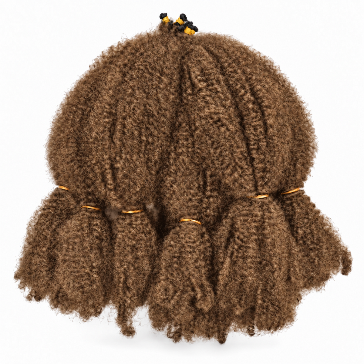 Aftress The Original Afro Kinky Bulk Braiding Hair 24" in Colour 27 Honey Blonde, featuring warm golden-brown tones and tightly coiled Afro kinky texture for braiding and crochet hairstyles.