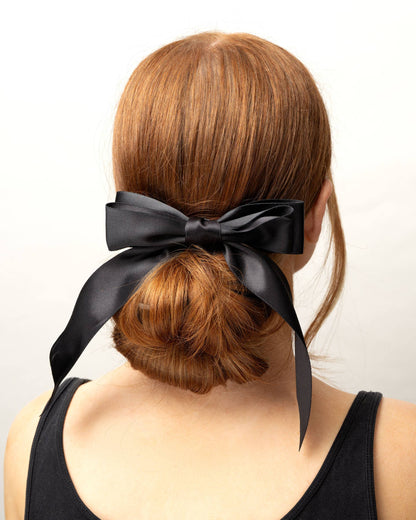 Brushworks Satin Hair Bow Duo – Black &amp; White