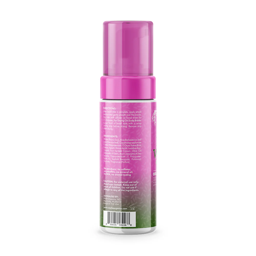 Mielle Organics Rice Water &amp; Aloe Vera Braid Set Foam 7.5oz