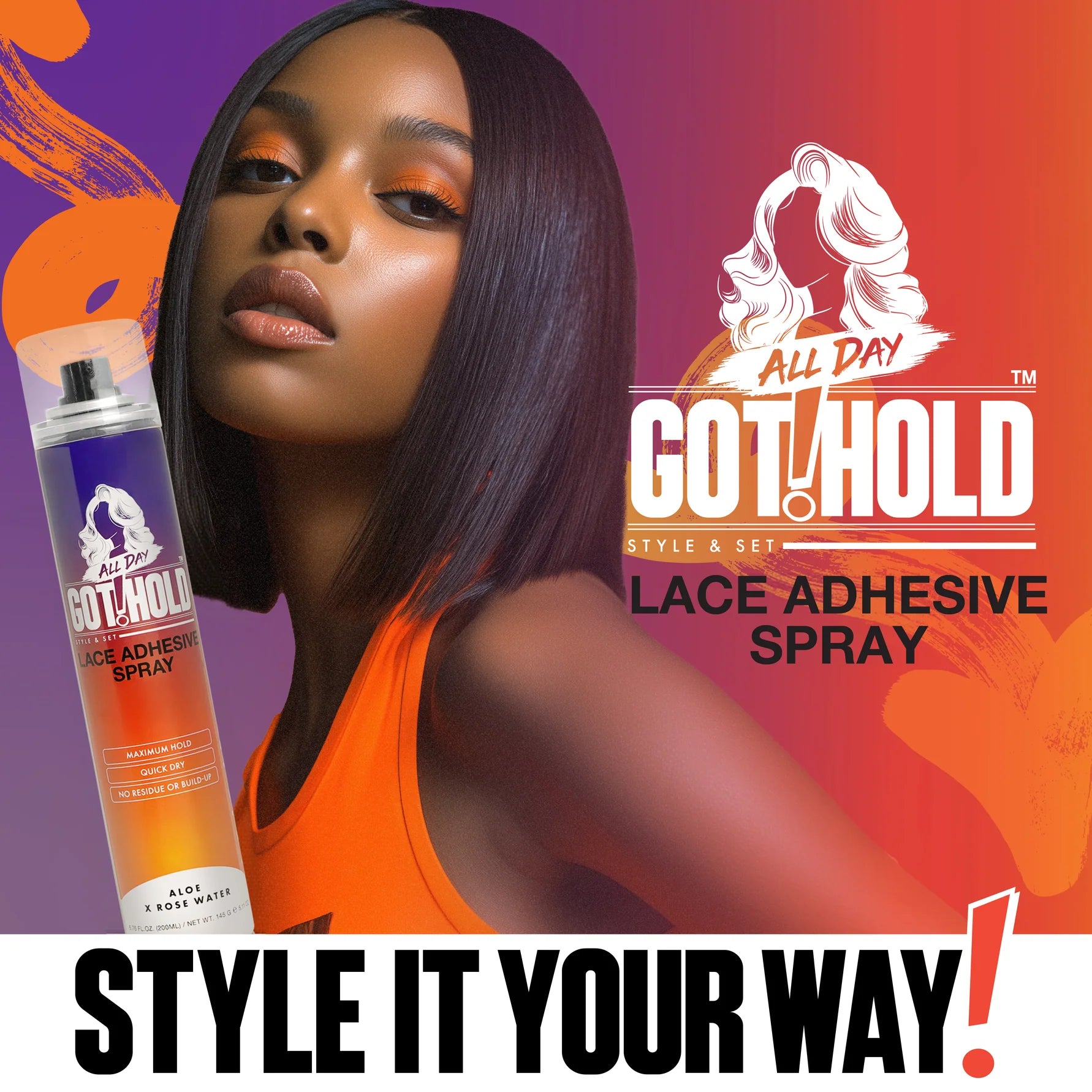 All Day Got Hold Style & Set Wig Adhesive Spray