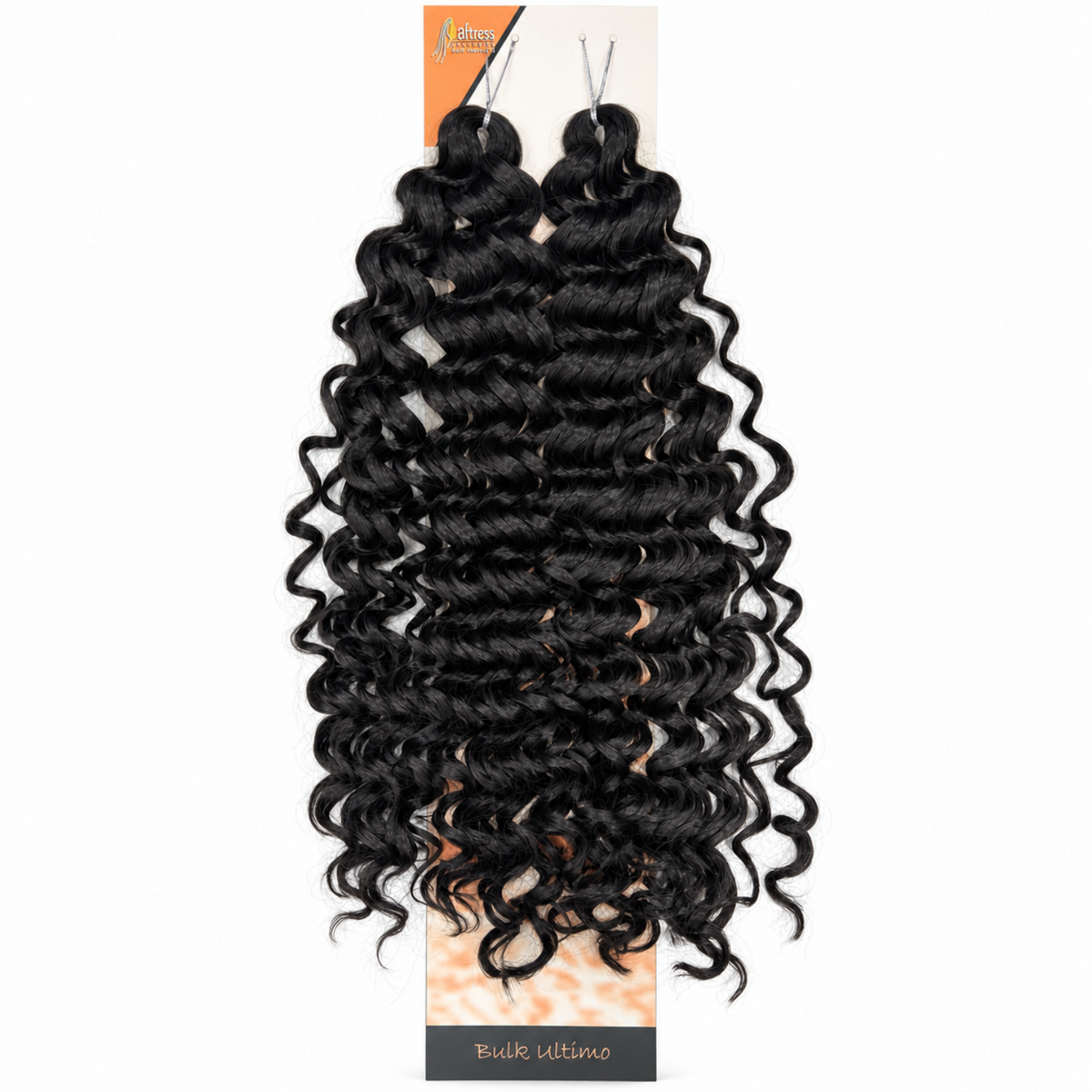 Aftress Bulk Ultimo Casino Bulk Curly Braiding Hair in Colour 2 Dark Brown, featuring a defined curly texture for braiding, loose styles and protective hairstyles.