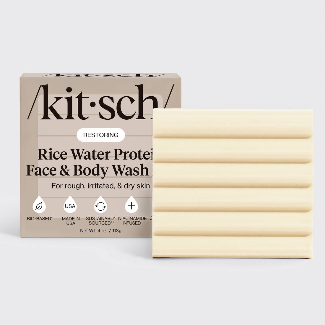 Rice Water Protein Face &amp; Body Wash Bar 113g