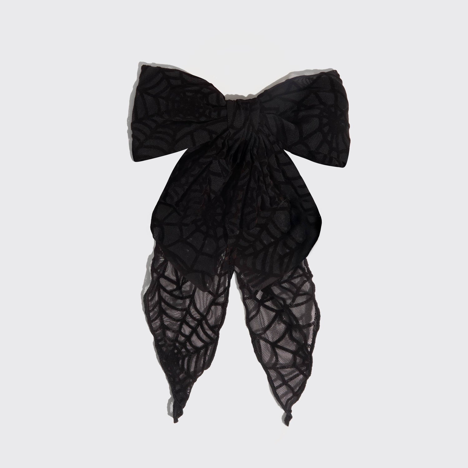 Kitsch Oversized Bow Hair Clip - Spiderweb