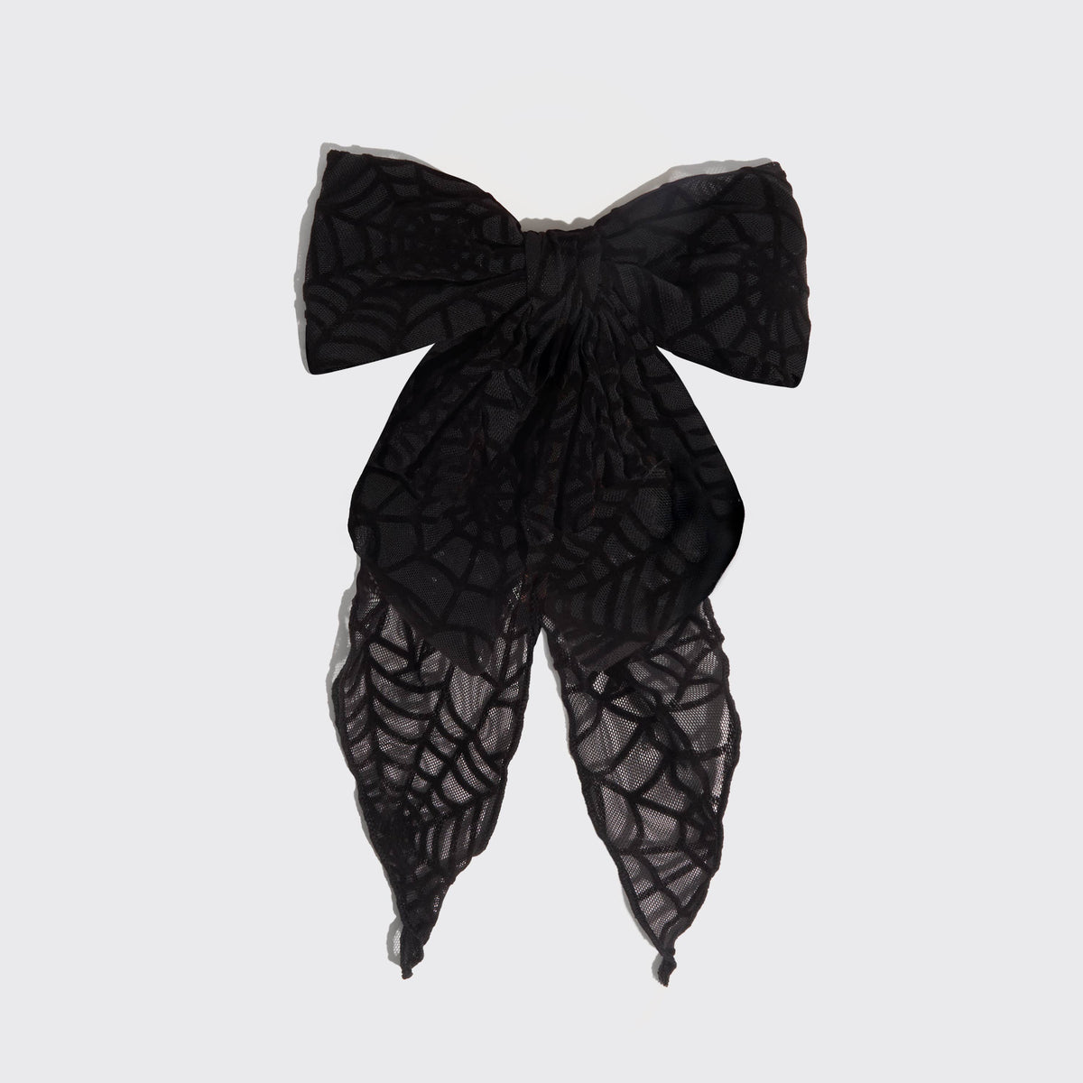 Kitsch Oversized Bow Hair Clip - Spiderweb