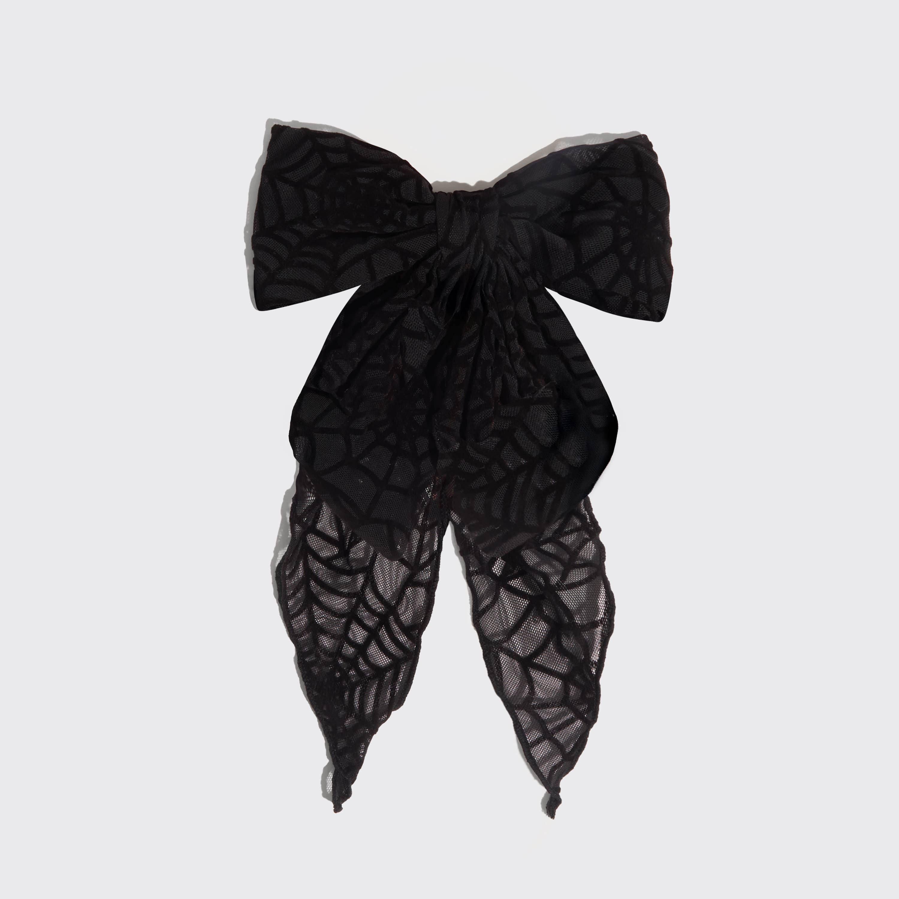 Kitsch Oversized Bow Hair Clip - Spiderweb