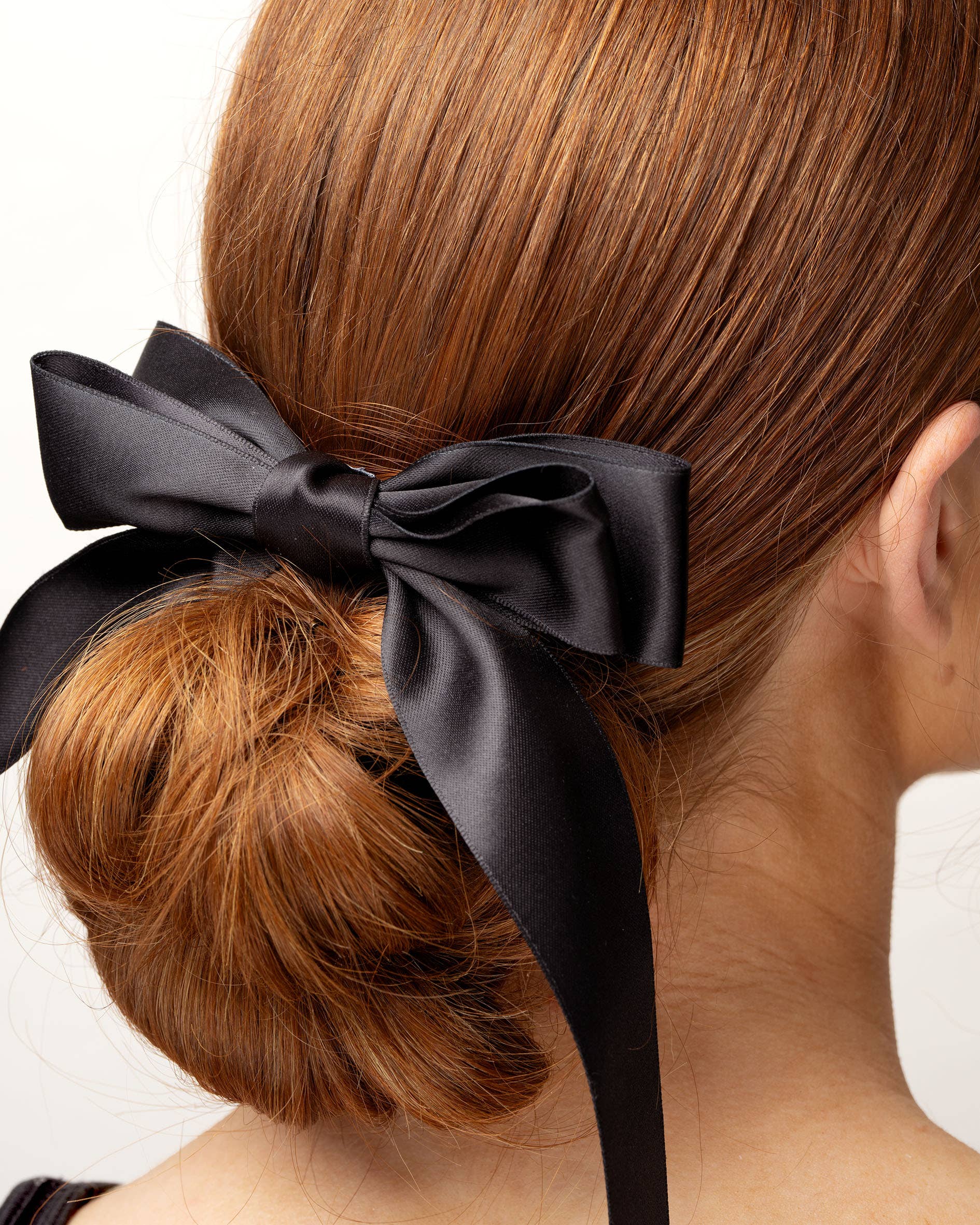 Brushworks Satin Hair Bow Duo – Black & White