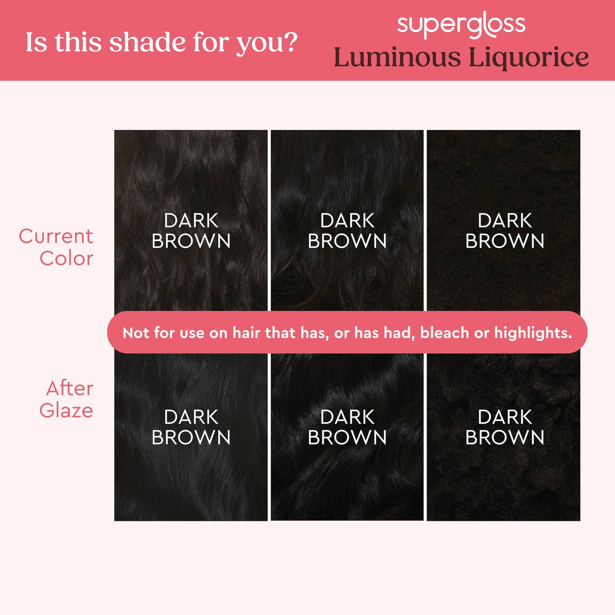 Glaze Supergloss Luminous Liquorice - For Ravens/Black Hair 190ml