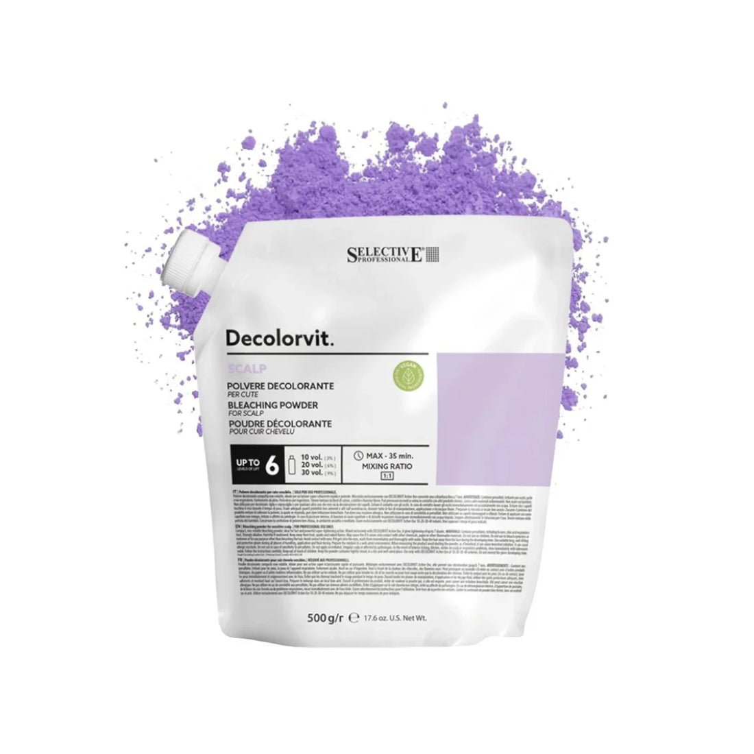 Selective Professional Decolorvit Scalp Bleaching Powder Up To 6 Levels 500g