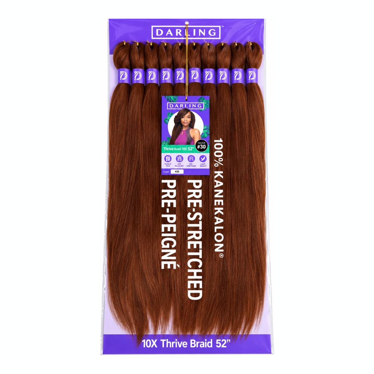 Darling Thrive Braid 10X Pre-Stretched Kanekalon Braiding Hair 52"