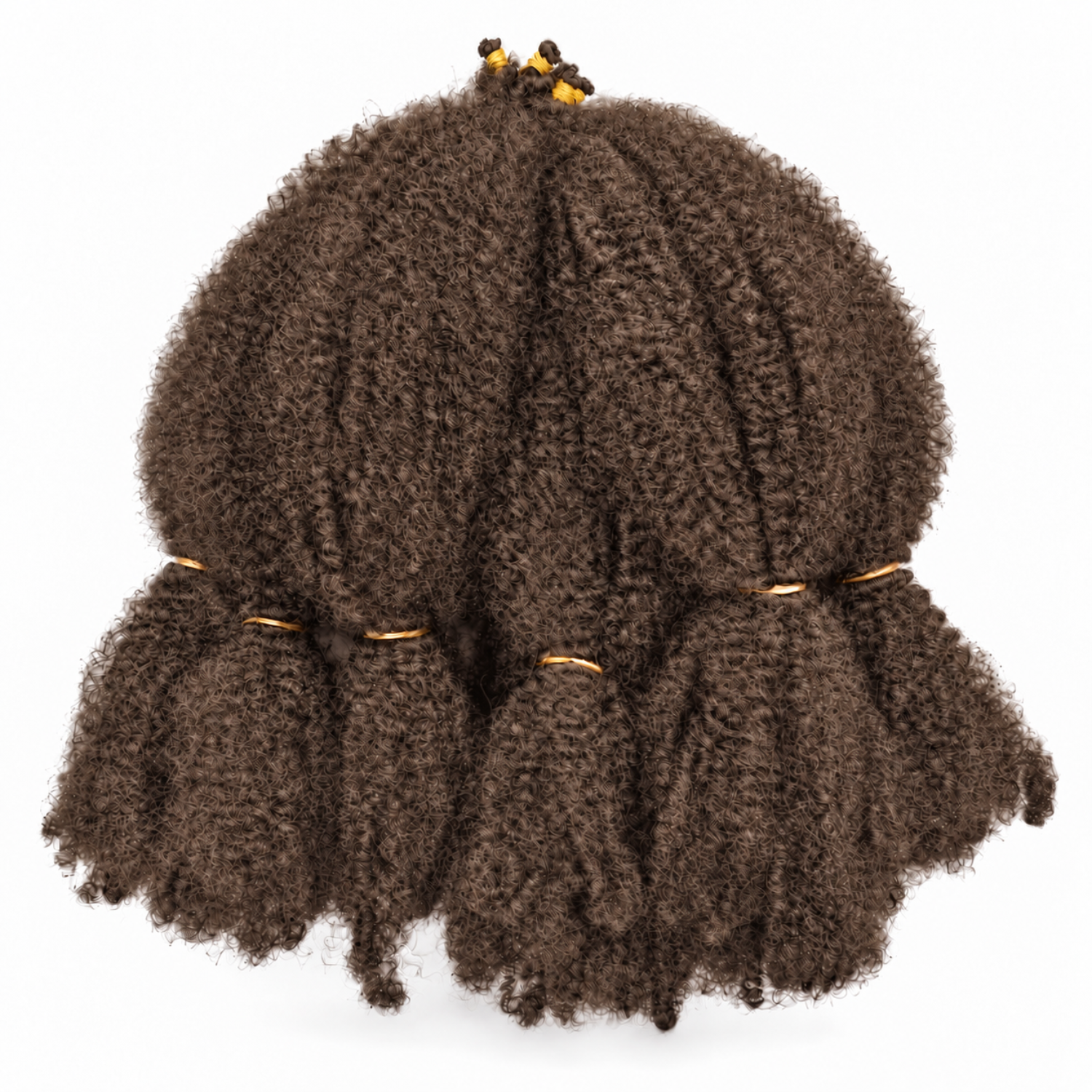 Aftress The Original Afro Kinky Bulk Braiding Hair 24" in Colour 30 Light Auburn Brown, featuring warm copper-brown tones and dense kinky curls for natural-looking braids, crochet and protective hairstyles.