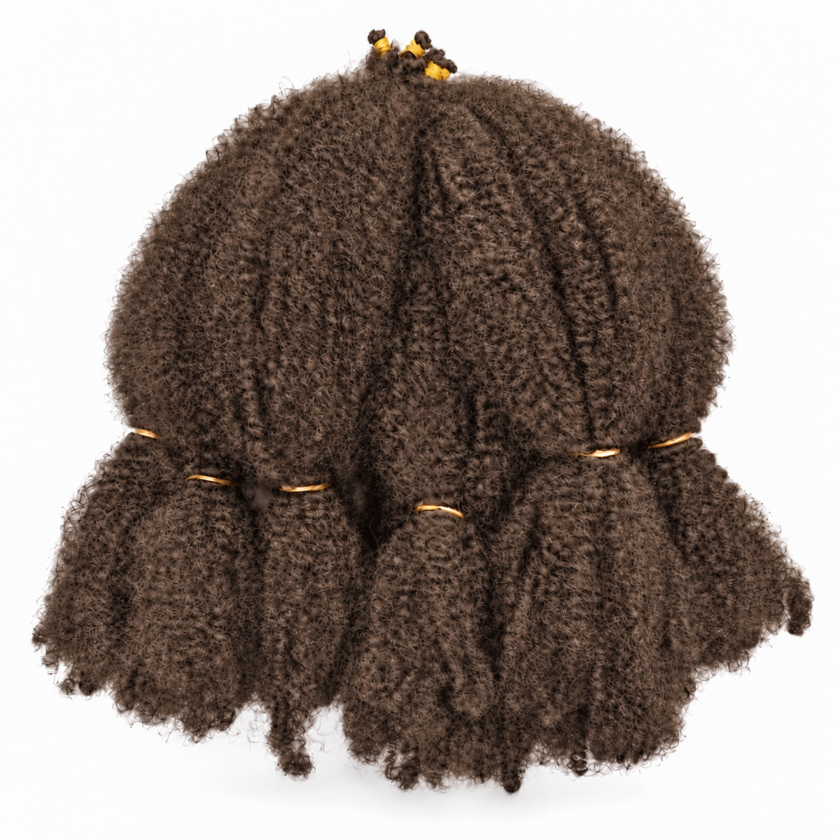 Aftress The Original Afro Kinky Bulk Braiding Hair 24" in Colour 30 Light Auburn Brown, featuring warm copper-brown tones and dense kinky curls for natural-looking braids, crochet and protective hairstyles.