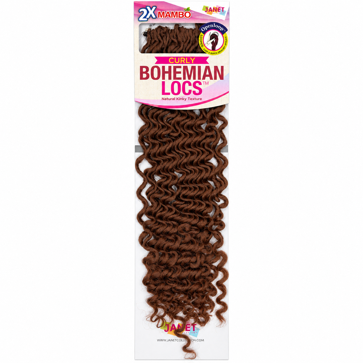 Janet Collection 2X Mambo Curly Bohemian Locs 18"