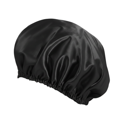 O So Curly Reversible Satin Bonnet - Black