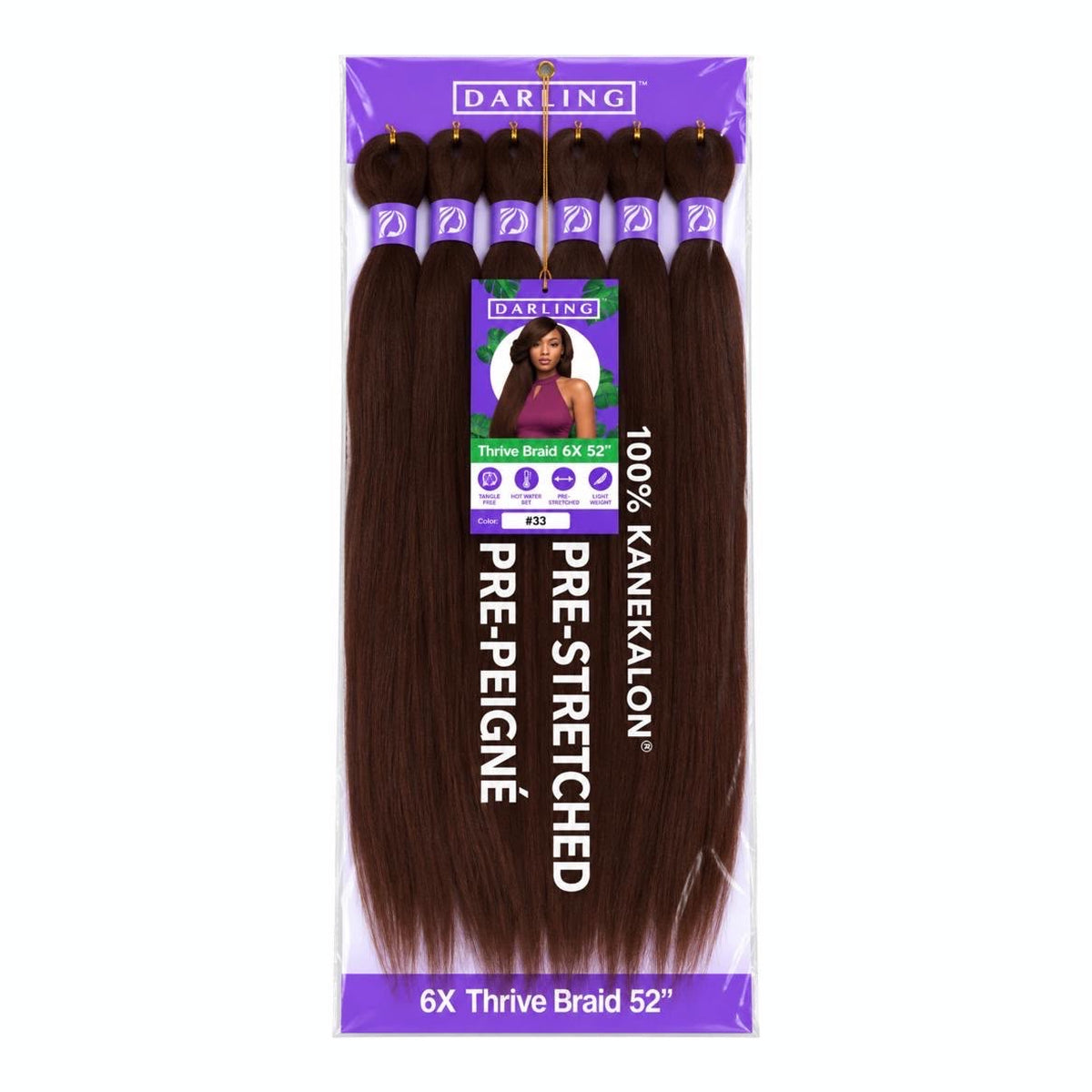 Darling Thrive Braid 6X Pre-Stretched Kanekalon Braiding Hair 52"