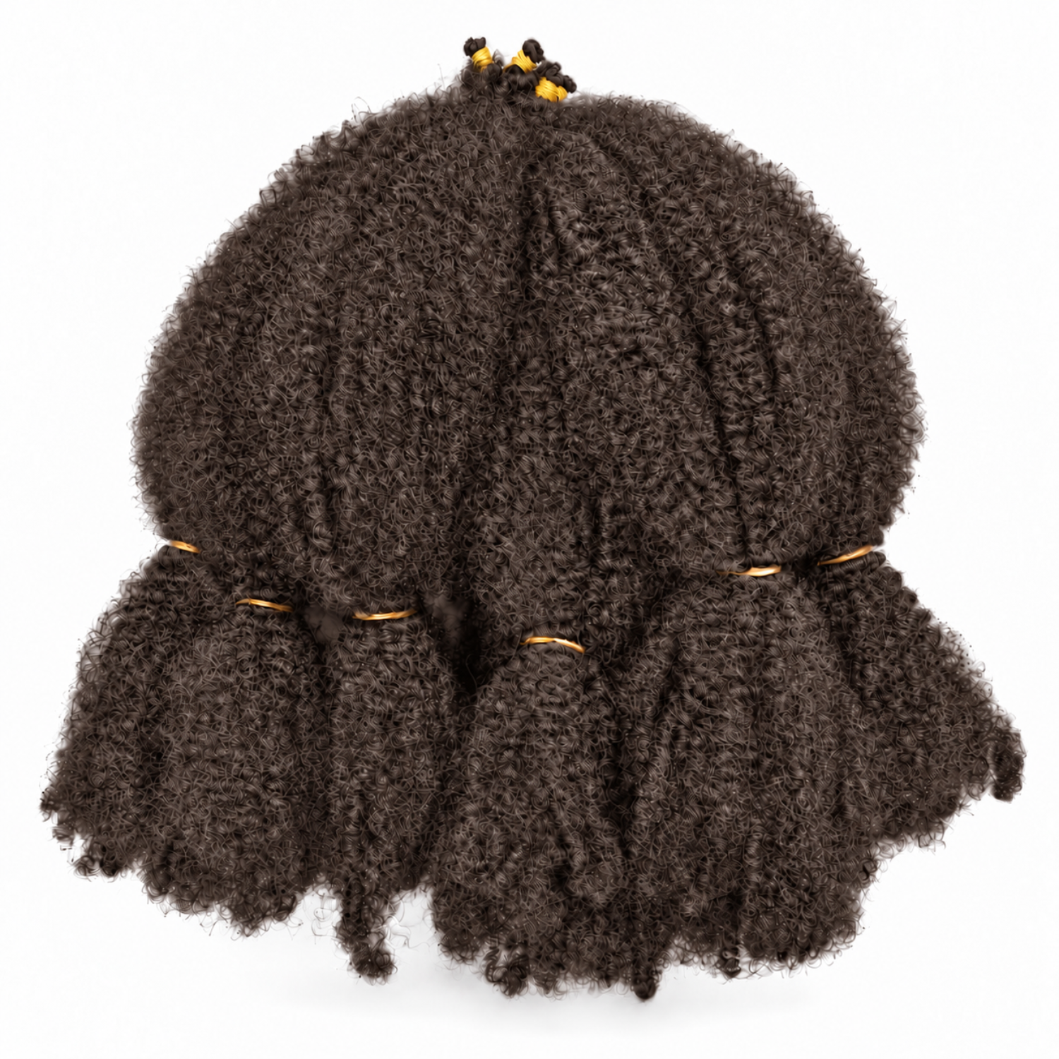 Aftress The Original Afro Kinky Bulk Braiding Hair 24" in Colour 33, featuring a rich dark auburn-brown shade with dense, tightly coiled Afro kinky texture for braiding, crochet and natural-looking protective hairstyles.