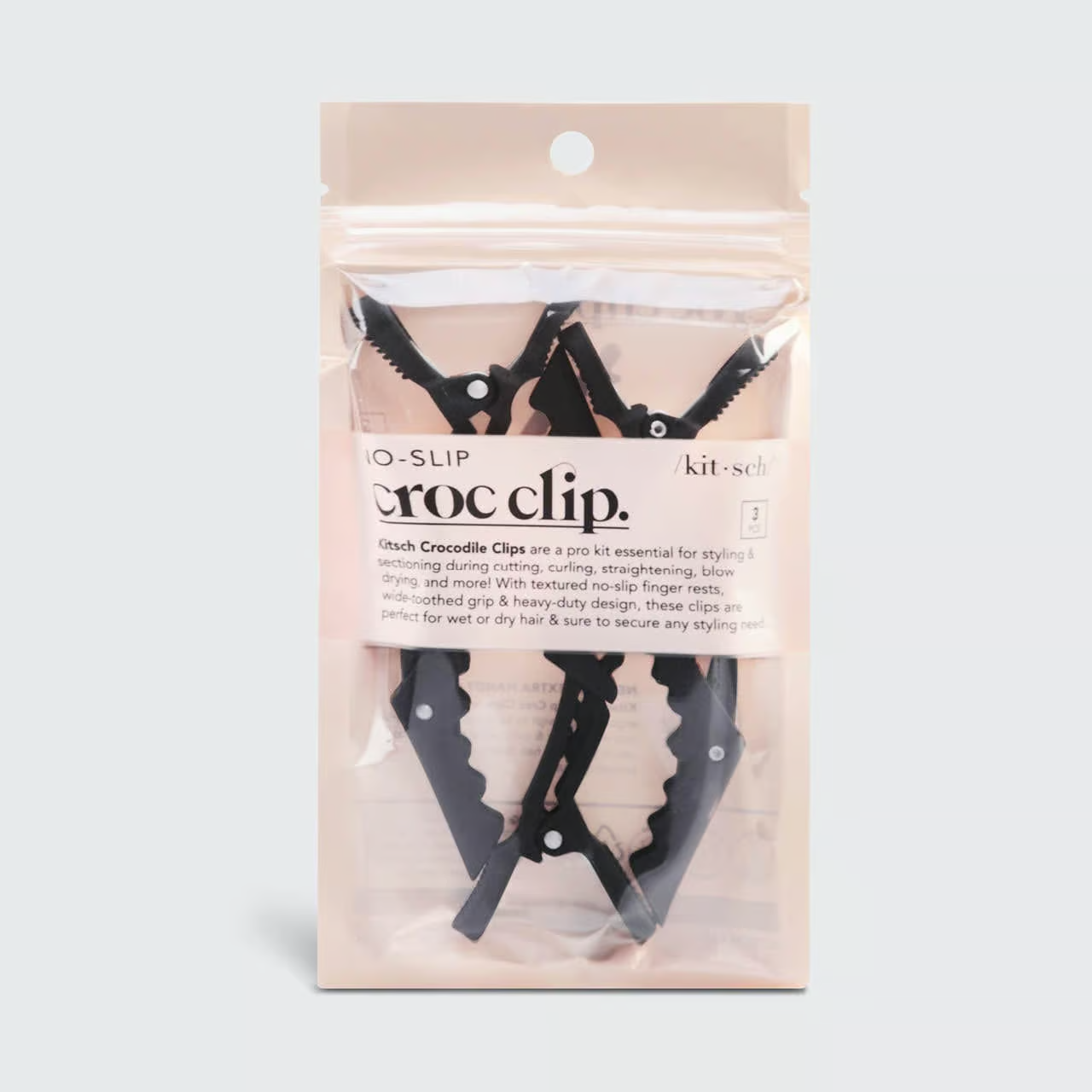 Kitsch No Slip Crocodile Clip 3pc