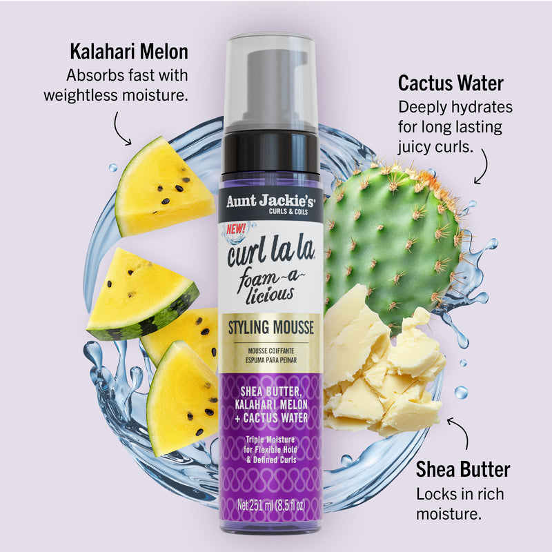 Aunt Jackie's Curl La La Foam-a-licious Styling Mousse 251ml