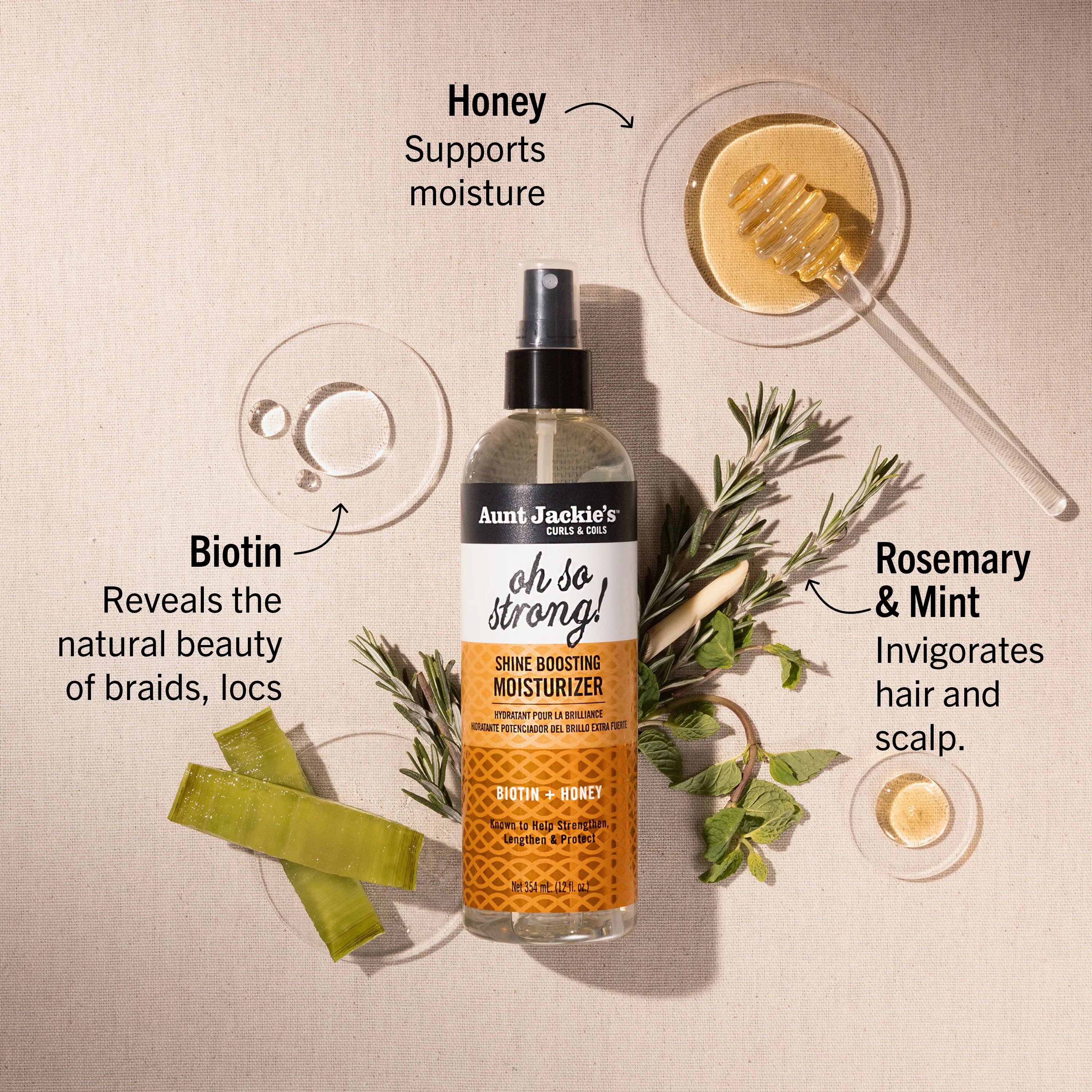Aunt Jackie's Oh So Strong! Shine Boosting Moisturizer 12oz