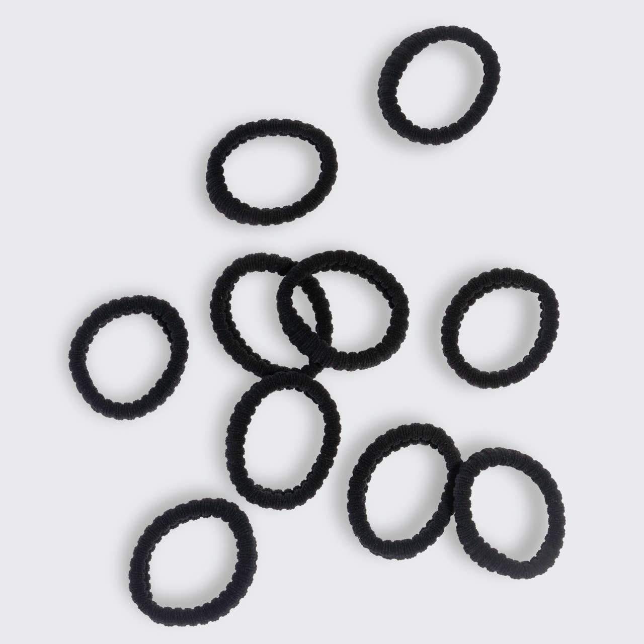 Kitsch Ribbed Hair Elastics 10pc Set - Black