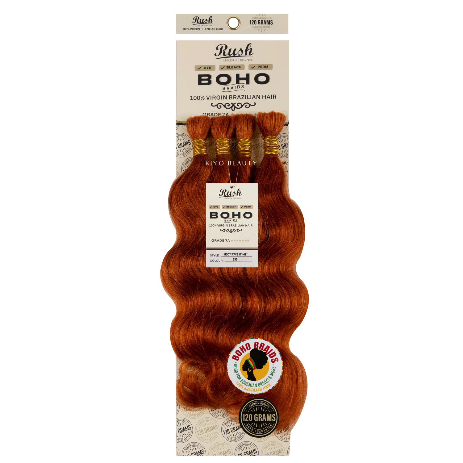 Rush 100% Virgin Brazilian Boho Braids Body Wave Bulk 17-19"