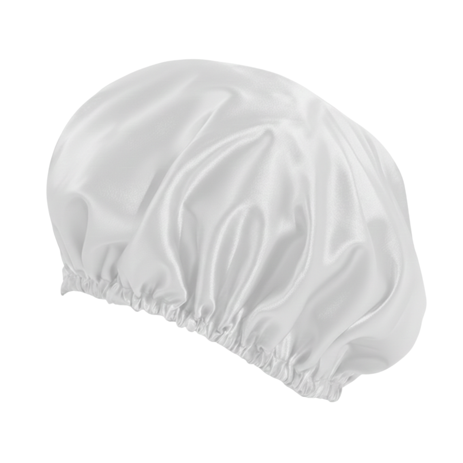 O So Curly Reversible Satin Bonnet - White