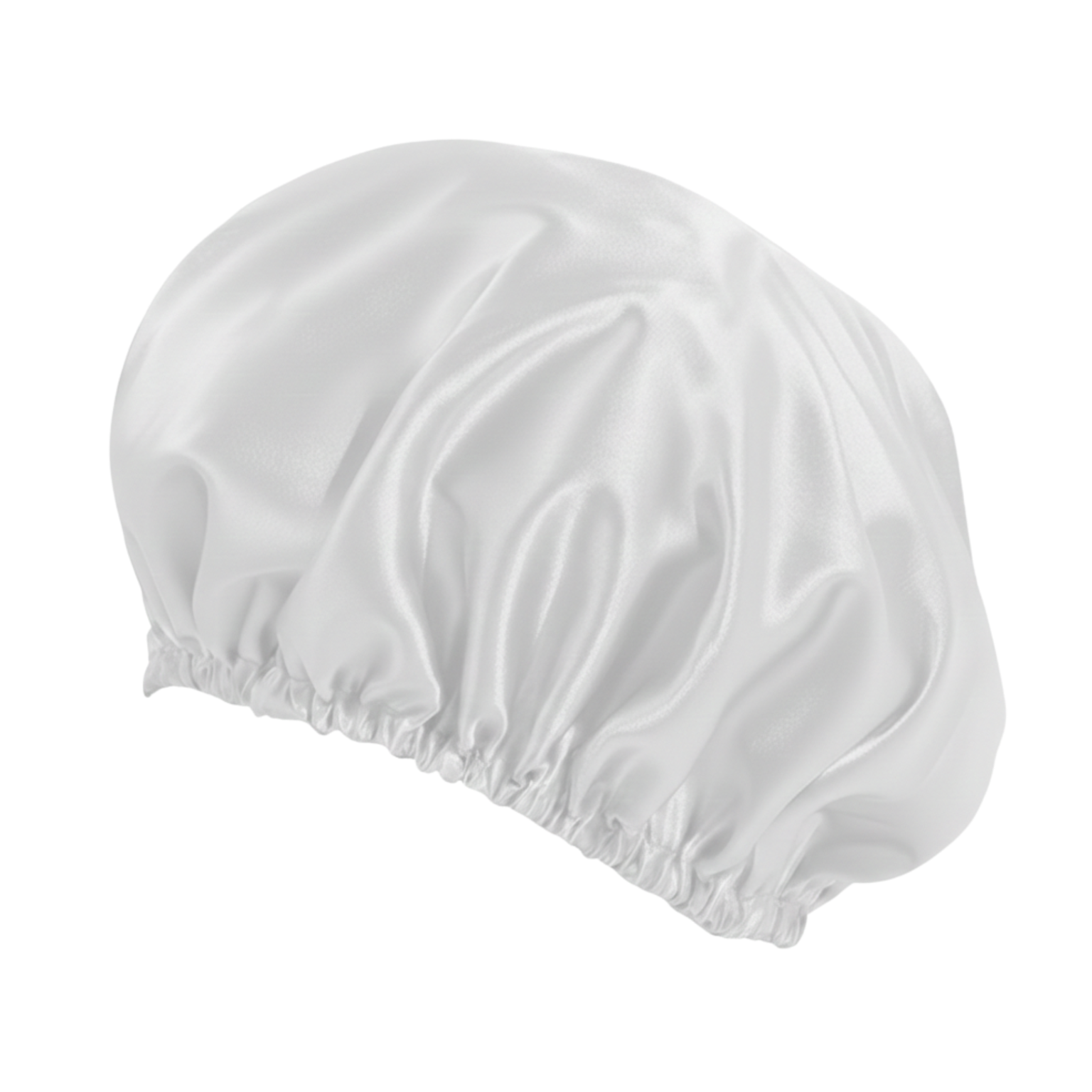 O So Curly Reversible Satin Bonnet - White