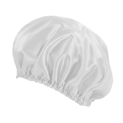 O So Curly Reversible Satin Bonnet - White