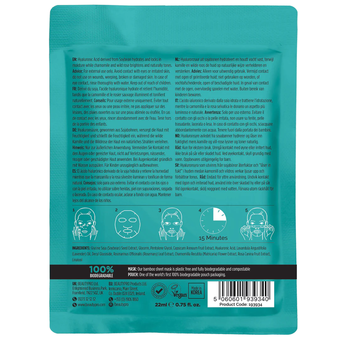 BeautyPro Super Hydrating Travel Face Sheet Mask
