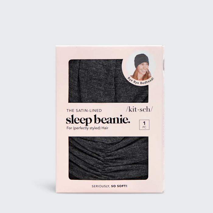 Kitsch Sleep Beanie with Satin lining - Heather Gray