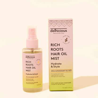 Delhicious Rich Roots 5-in-1 Hair Oil Mist Leave-in Conditioner 75ml