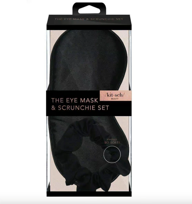Kitsch Eyemask & Sleep Scrunchie Set - Black