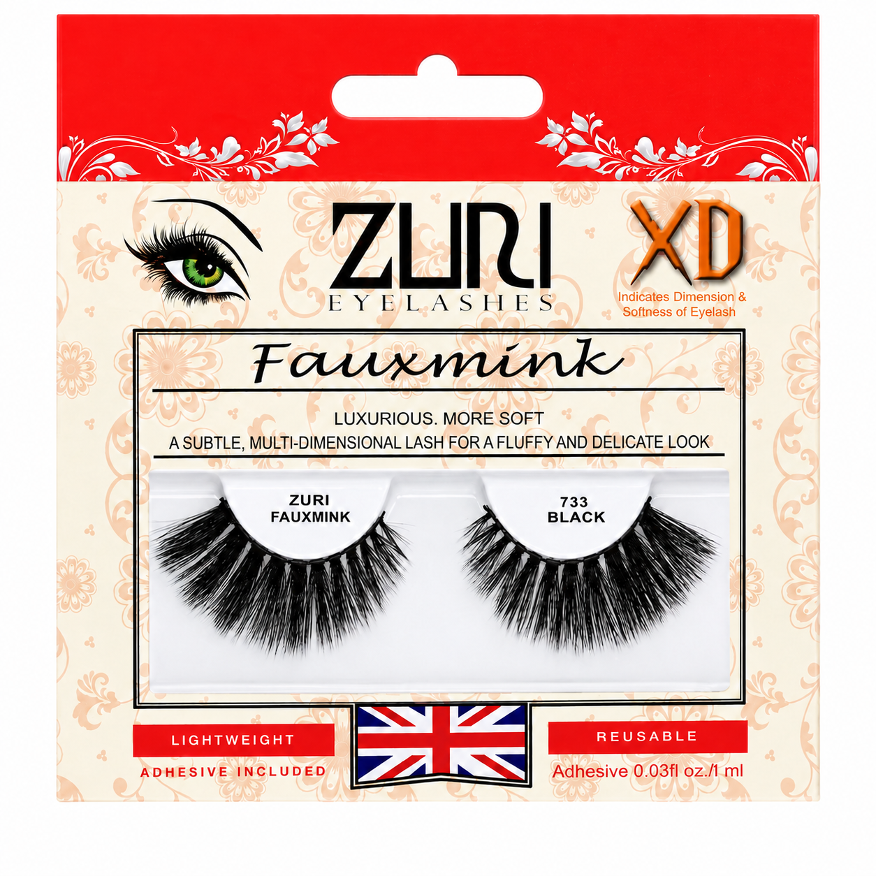 Zuri Eyelashes Fauxmink Multi-Dimensional Luxurious Eyelashes Black
