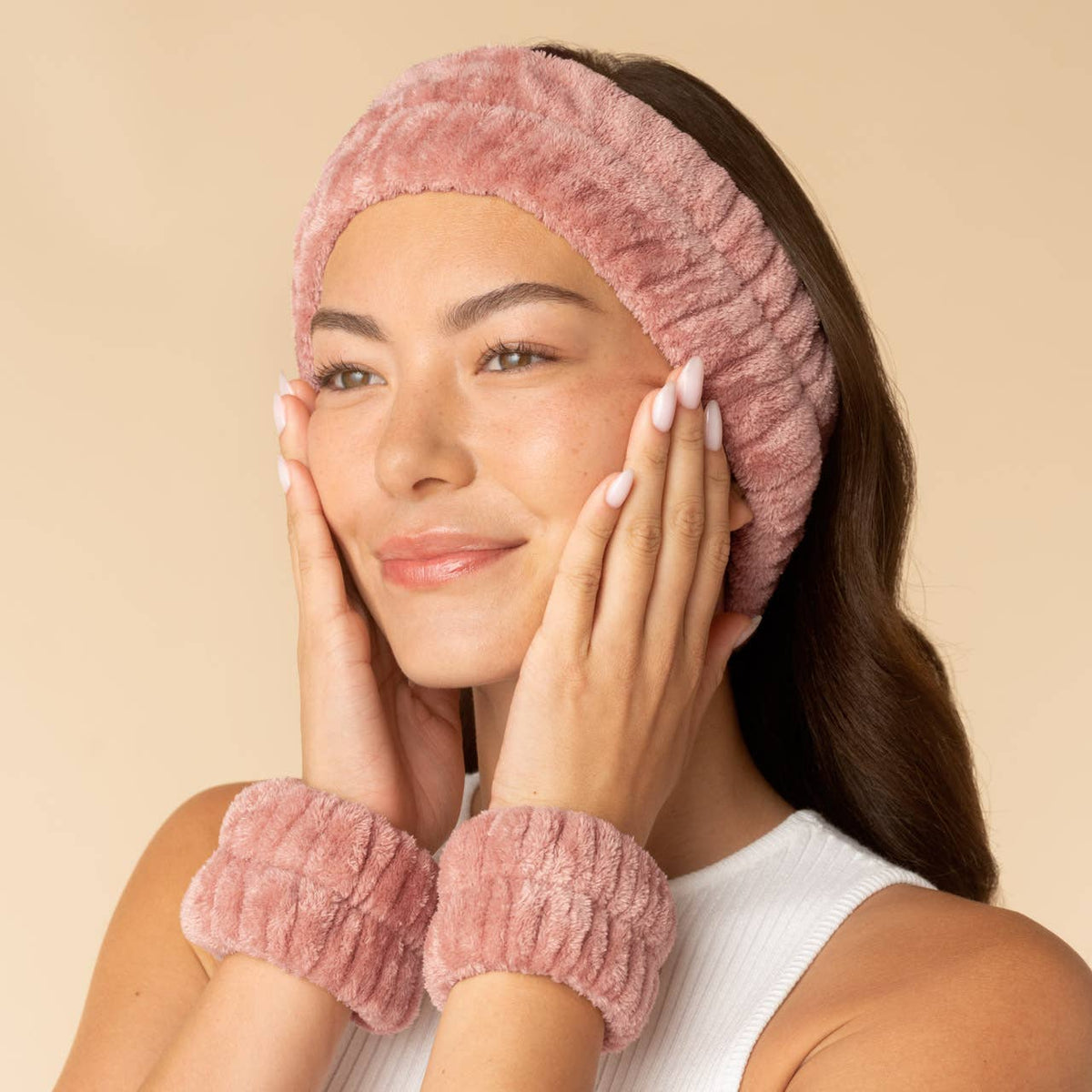 Kitsch Spa Headband and Wristlets 3pc Set - Terracotta