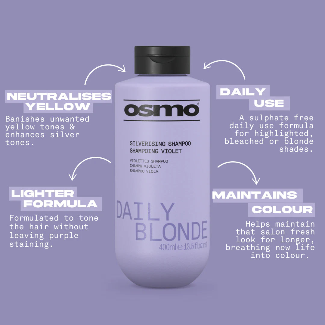 Osmo Daily Blonde Silverising Shampoo For Blonde & Grey Tones