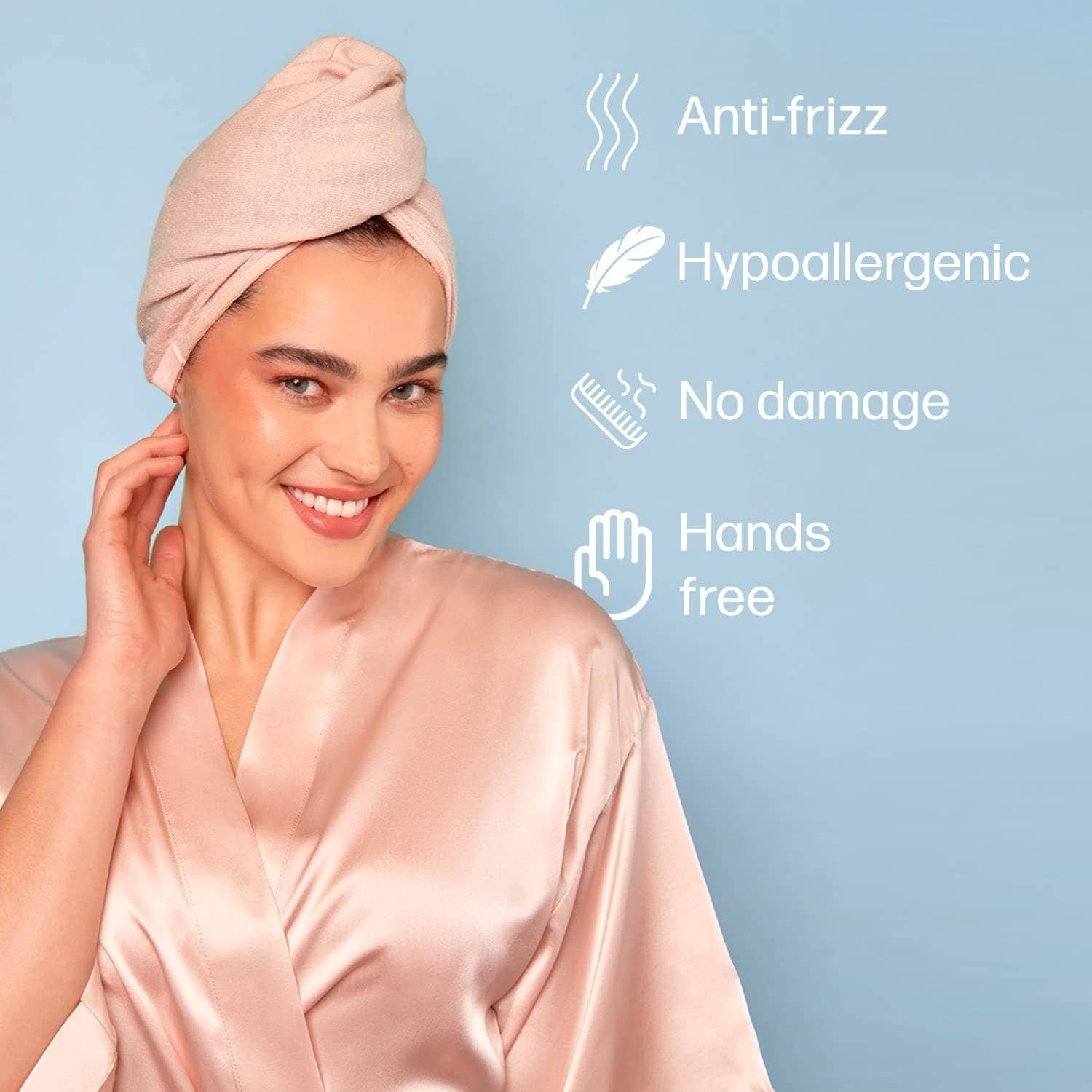 The Big Silk 100% Organic Brushed Silk Hair Towel