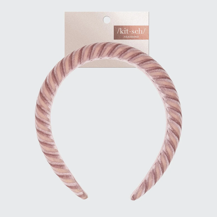 Kitsch Padded Velvet Headband - Blush