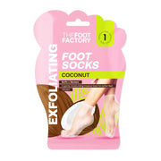 The Foot Factory Exfoliating Foot Socks Coconut (1 Pair)