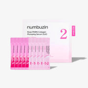 Numbuzin No.2 Rose PDRN Collagen Plumping Serum DUO Trial Kit