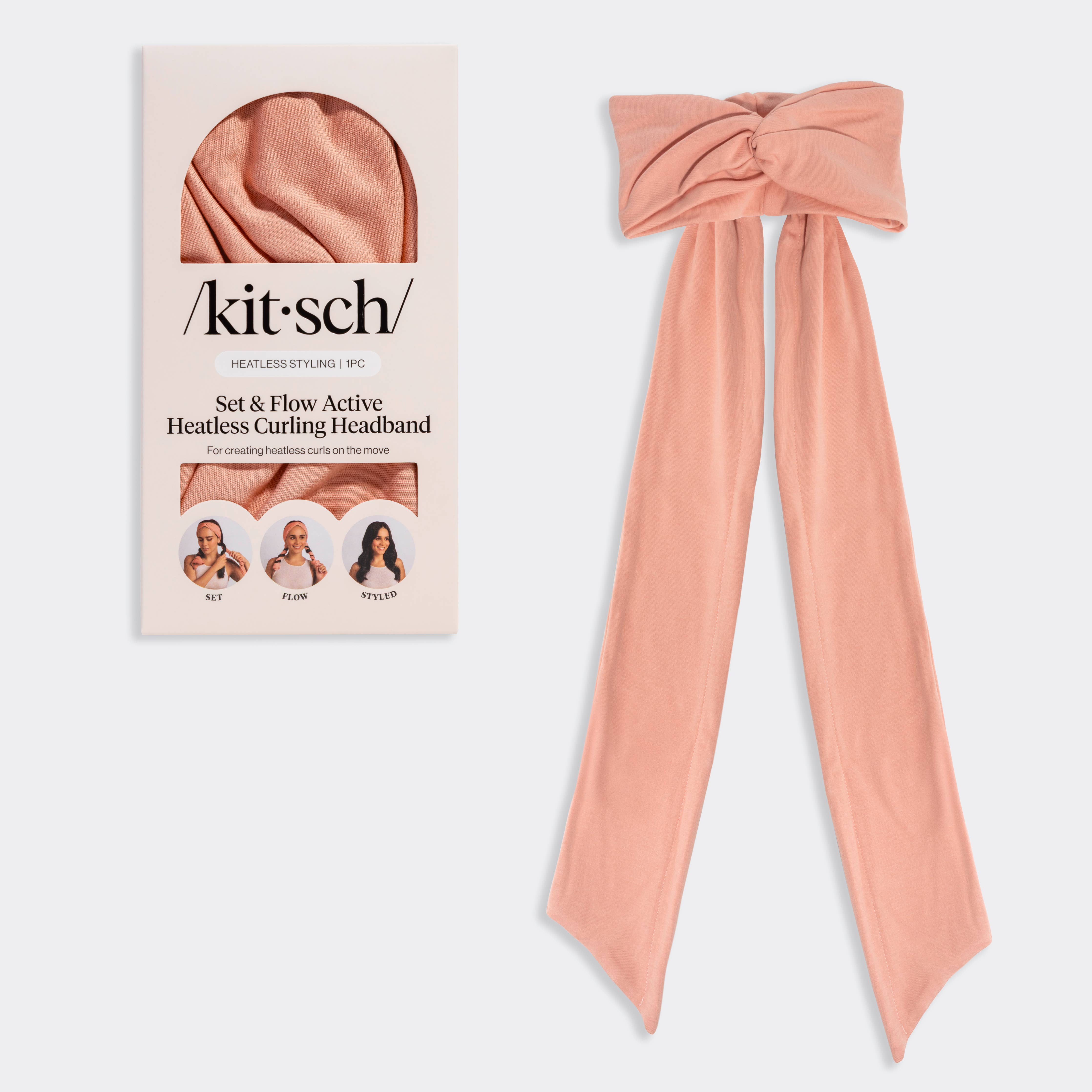 Set & Flow Heatless Curling Headband - Terracotta